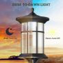 Set of Two 1.8m Traditional Style Solar Lamp Posts - Black Image 3