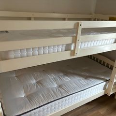 Elliot White Bunk beds with Castlebeds mattresses