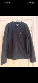 mans coat suede navy size small