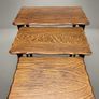 Charming Set of Three Antique French Oak Nesting Tables Image 2