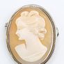 Lady Cameo Silver Brooch-Pendant Image 2