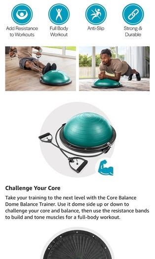 Balance Ball Yoga ball with resistance bands