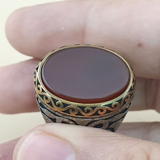 Vintage-Inspired Agate & Silver Ring Elegant Handcrafted Design