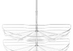 2-Tier Kitchen Wire Basket Silver 180 Degree 85x44x80 cm