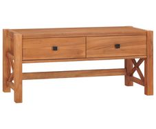 Desk with 2 Drawers 100x40x45 cm Recycled Teak Wood