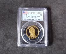 2011-S, James Garfield Presidential One Dollar Coin - PCGS PR69, Deep Cameo ( First Strike )