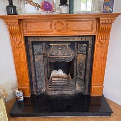 Fireplace Set - Surround +  Cast Iron Insert