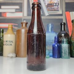 230 - Vintage Mineral Waters Distributors Mi-Wadi Clear Glass Decorative Collectible Bottle