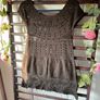 Brown crochet top/ tunic/cover up 100% cotton Image 8