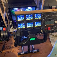 Full Logitech G Flight Sim Cockpit, Mounted on Foldable Stand, Ready to Fly