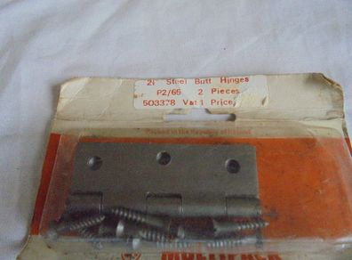 Steel Butt Hinges x 2 for Sale