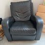 Lazy Boy Armchair - Black Faux leather Image 2