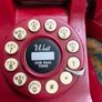 Vintage Red landline telephone Image 2