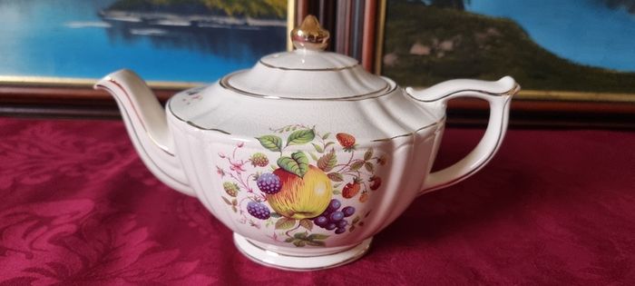 47 Piece Royal Imperial Bone China Tea Set With Mixed Fruit Garden Collection For 10 Person Setting