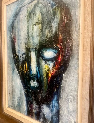 1964 Mid century modernist oil on board by Irish artist Jack Pakenham RUA
