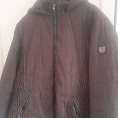 ladies winter paco chocolate brown hooded coat