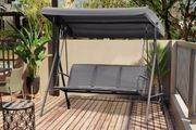 3 Seater Garden Swing Bench with Canopy