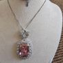 Elegant Brand New Pink Crystal Statement Necklace Image 3