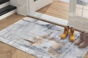 Area Rug Living Room Rugs Grey Modern Luxury Rug Soft Short Pile Carpet Modern Style Decorative Rugs for Living Room Bedroom Grey/gold MULTIPLE SIZES AVAILABLE, SEE DESCRIPTION (FREE POSTAGE)