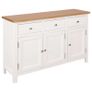 Sideboard 110x33.5x70 cm Solid Oak Wood Image 2