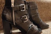 Black ankle sandals , size 40