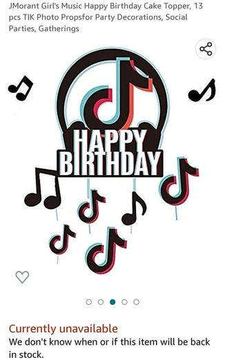 Birthday cake toppers - TIK TOK