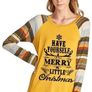 Ladies Women Christmas T Shirt Top Long Sleeve Merry Little Reindeer Holly Jolly Image 5