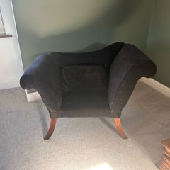 Black Chair Velvet Chaise style