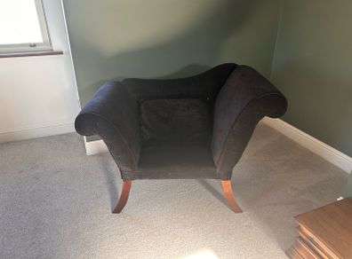 Black Chair Velvet Chaise style