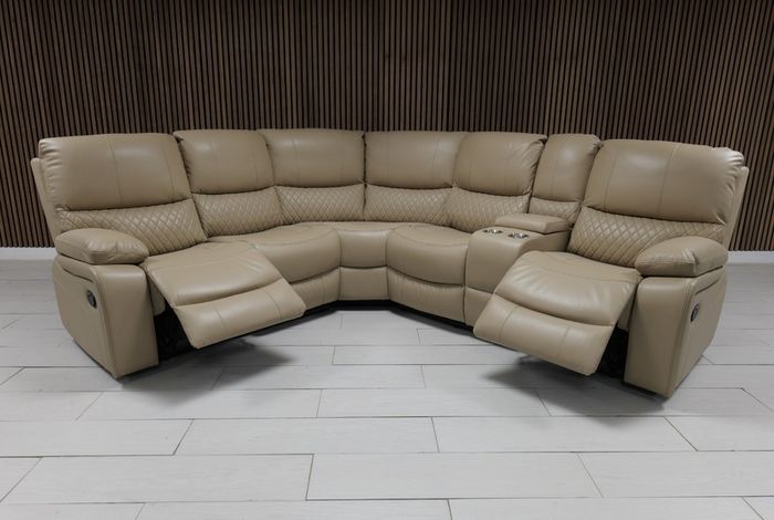Rita Manual Corner Leather Recliner Sofa