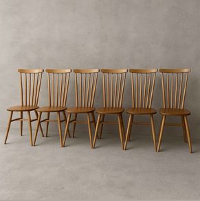 Blond ercol dining chairs