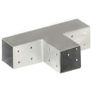 Post Connectors 4 pcs T Shape Galvanised Metal 71x71 mm Image 4
