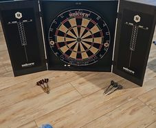 Dart board and darts