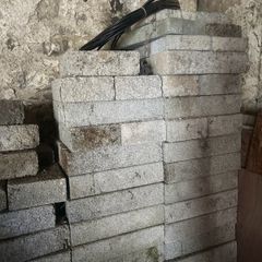 red bricks and cement blocks
