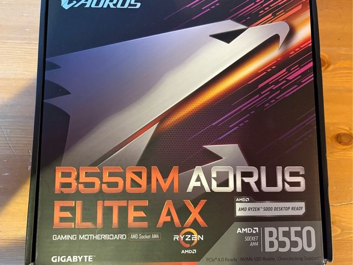 New B550 AORUS Elite Ax Wi-Fi Motherboard AM4 Unused