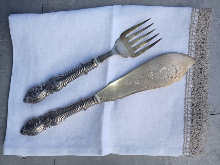 Antique Fish Set - Serving Knife and Fork
