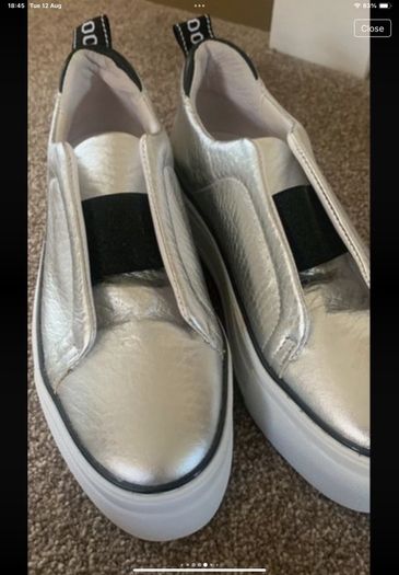 trainers Bnwt alpe silver slip on trainer rrp 180