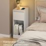 Set of 2 LED Bedside Tables with USB Charging Ports  White Image 2