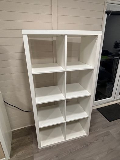 White 2x4 kallax shelving unit