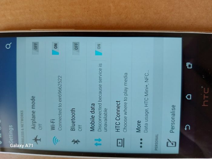 HTC ONE M8s, 16GB, 1.8GB Ram, working perfect, excellent condition