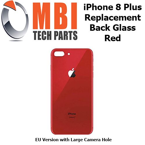iPhone 8 Plus Replacement Back Glass Door Cover with Adhesive Red