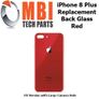 iPhone 8 Plus Replacement Back Glass Door Cover with Adhesive Red Image 2
