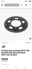 Rear sprocket DUAL BLACK