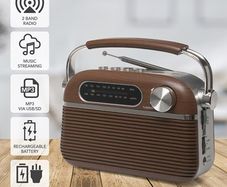 'Vintage' Rechargeable Portable Radio