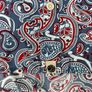 Pretty Green Mens Shirt XL Slim Fit - Blue\Red Print Floral Paisley Short Sleeve Image 7