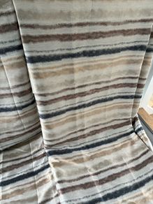 Cream, brown, gold curtains 132 x 90