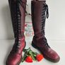 Dr Martens tall zip 20 eye boots knee hole burgundy 1B60 High UK6.5 EU40 US8.5 Image 9