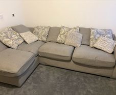 large grey corner sofa