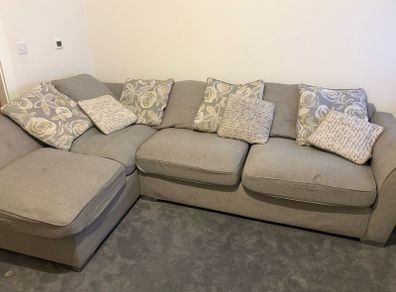large grey corner sofa