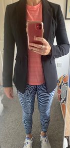 Ladies navy pinstripe suit size 8